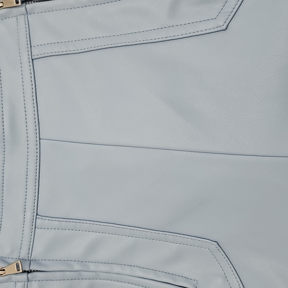 Avec Les Filles Slate Blue Vegan Leather Pants SZ 8 $99 - Picture 5 of 6